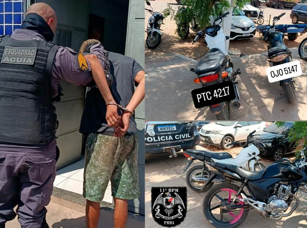Esquadrão Águia do 11º BPM recupera duas motocicletas com restrição de roubo e furto em Timon