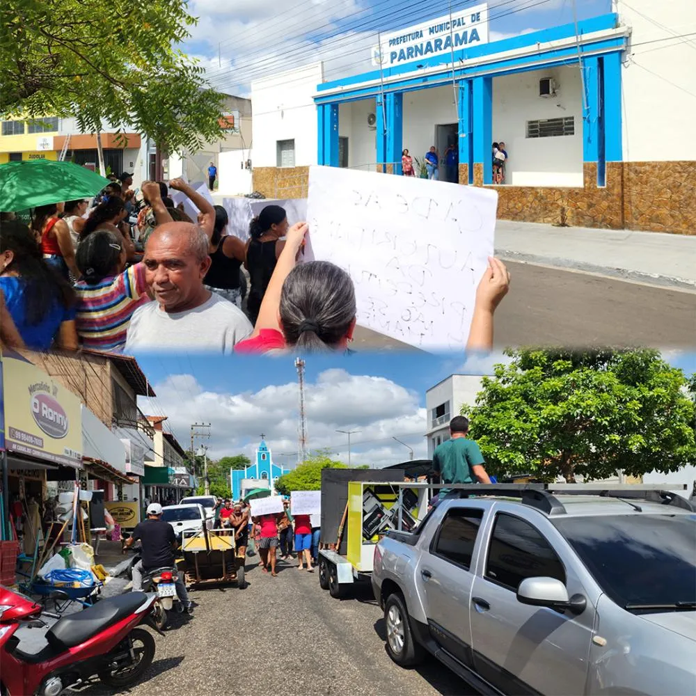Moradores de Parnarama protestam contra a SaneaPAR e cobram Prefeitura por falta de água